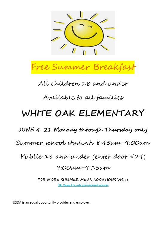 Free Summer Breakfast