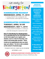 Kindergarten Roundup and Screenings for 2019-20 School Year