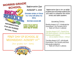 Important Back to School Information